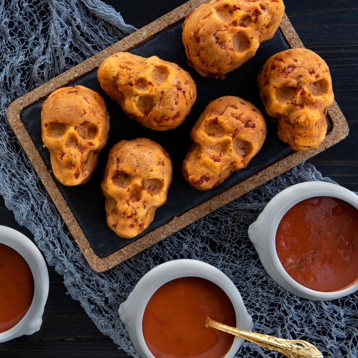 NW Forma na mini bábovky Lebky 6ks 5cup tmavá měď 