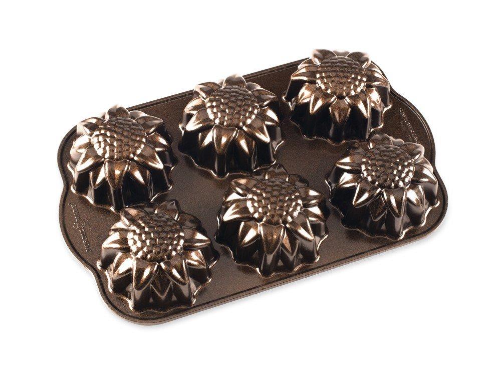 NW Mini bábovky Slunečnice plát se 6 formičkami 3 cup bronzová