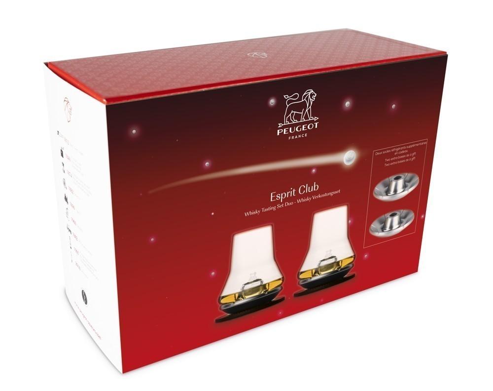PEUGEOT Esprit Club 2ks degustační skleničky na whisky, 4ks chladící podstavce (EOL)