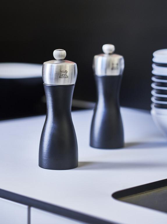 Set mlýnků na sůl a pepř Fidji, černý, 15 cm