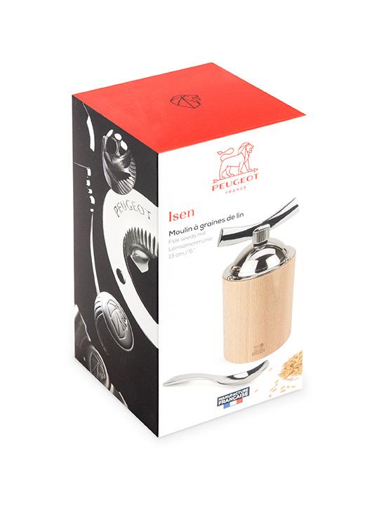 Mlýnek na lněné semínko Isen, 13 cm + nerezová lžička a kartáček