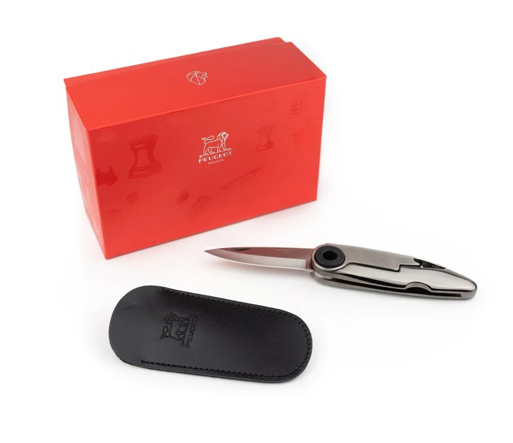 PEUGEOT Ixon číšnický nůž v koženém pouzdru(EOL)
