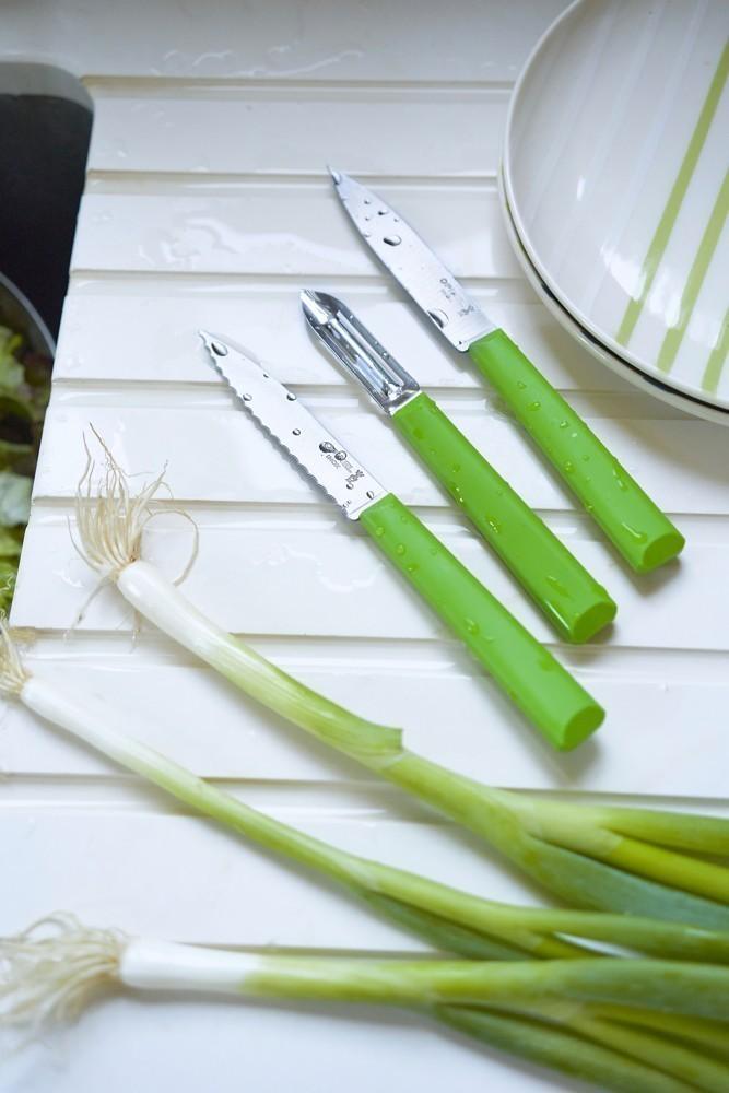 Univerzální nůž na ovoce a zeleninu Essentiels N°312, 10 cm, zelený