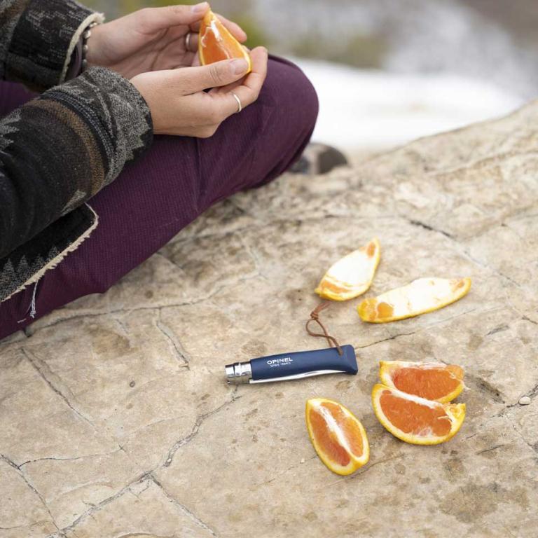 Sada VR N°08 Inox Trekking, modrý, 8,5 cm plus pouzdro na opasek