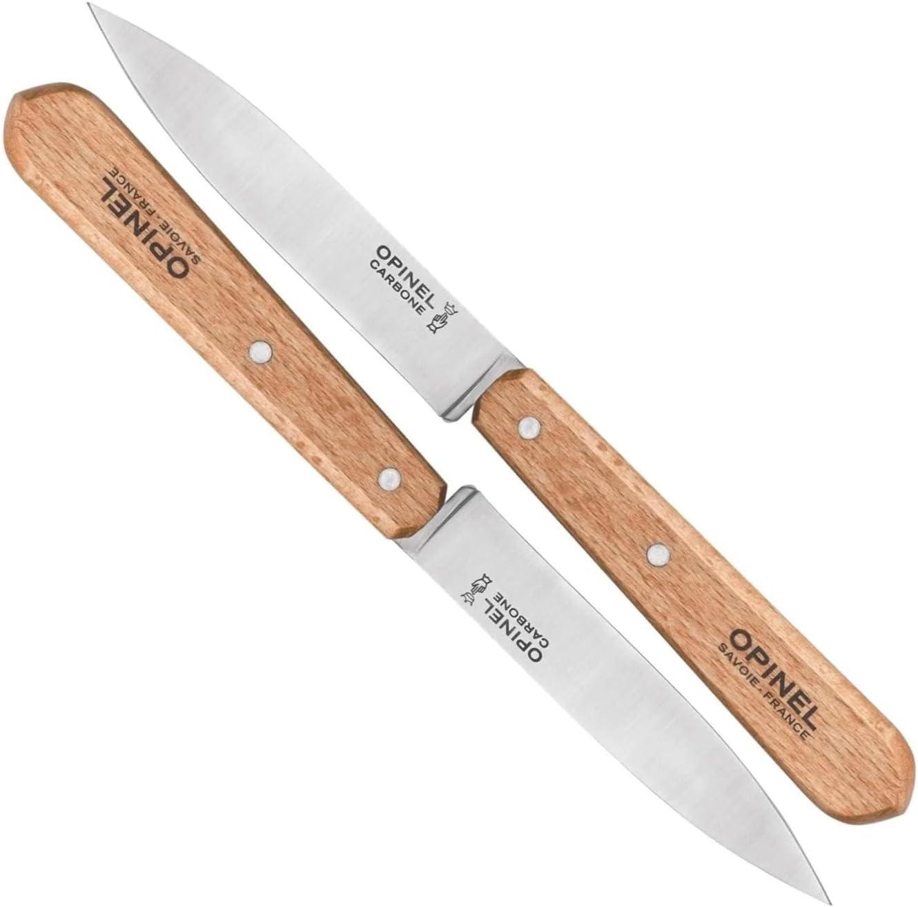 Sada kuchyňských nožů VRI N°102 Carbon, 10 cm, rukojeť buk, 2 ks