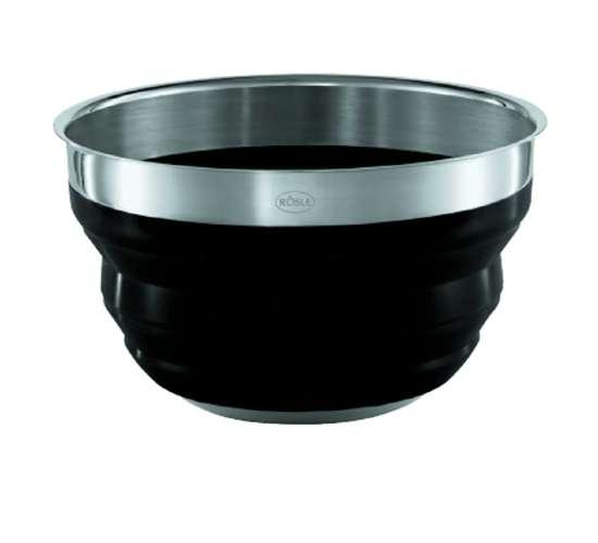 Rösle mísa černá-silikon,skládací , 24 cm (EOL)