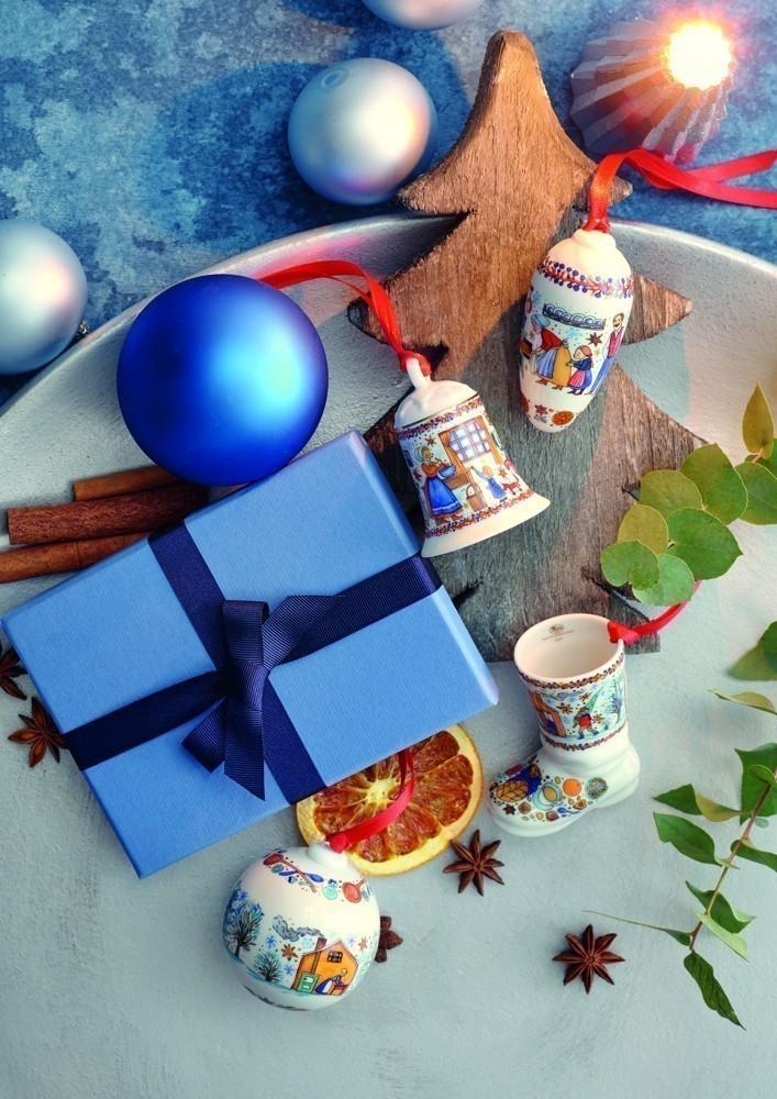 Vánoční porcelánový zvonek, Vánoční pečení, 12 cm, limitovaná edice