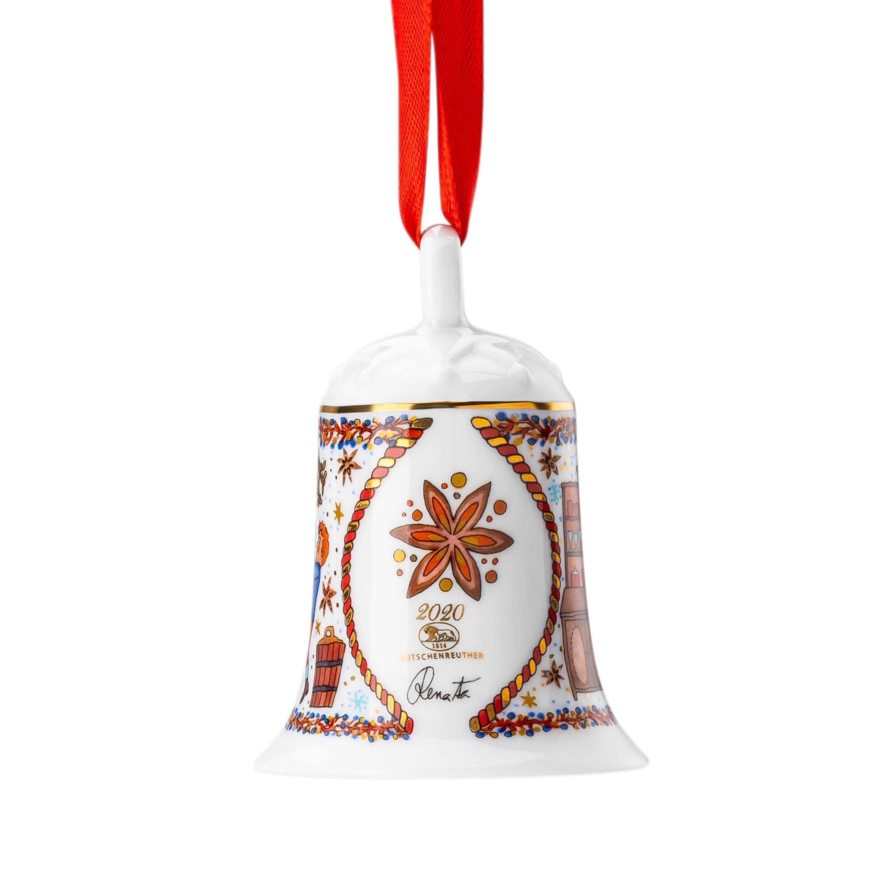 Vánoční porcelánový zvonek, Vánoční pečení, 12 cm, limitovaná edice