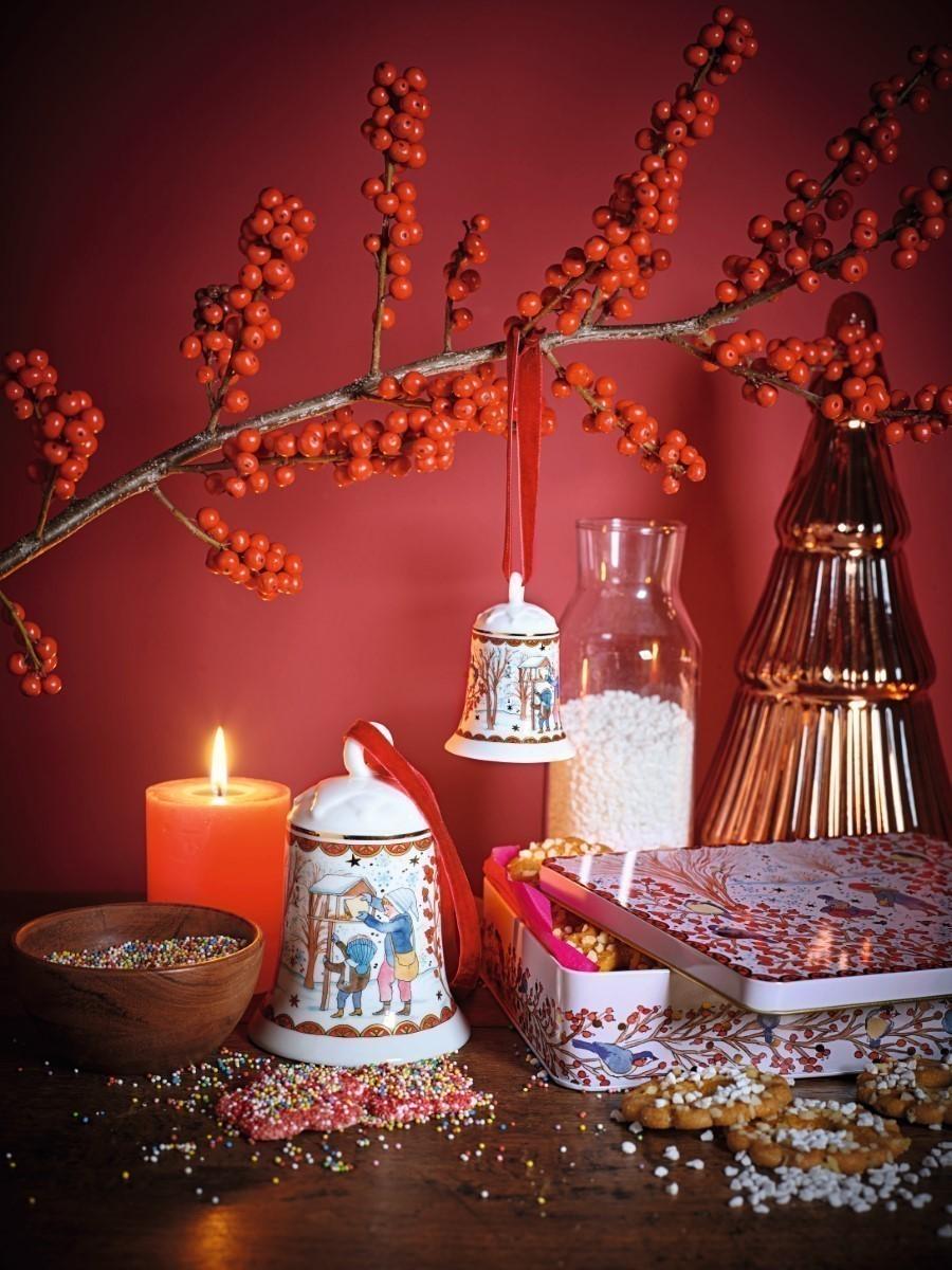 Vánoční set porcelánová mini hvězda a mini botička, Vánoční dárky, limitka