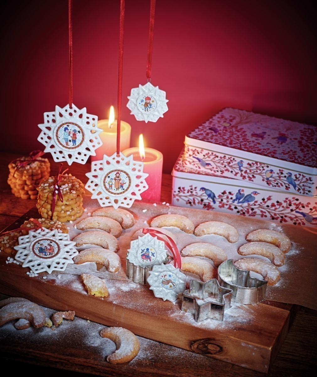 Vánoční set porcelánová mini hvězda a mini botička, Vánoční dárky, limitka