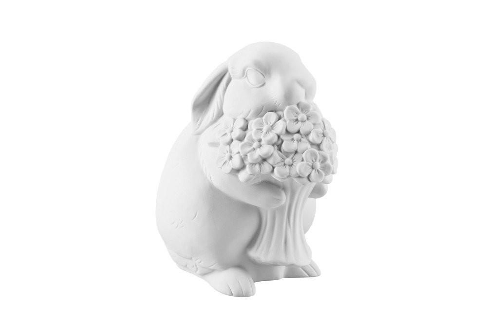RS Rabbit Collection Králík porcelánový s květinou 14 cm (EOL)