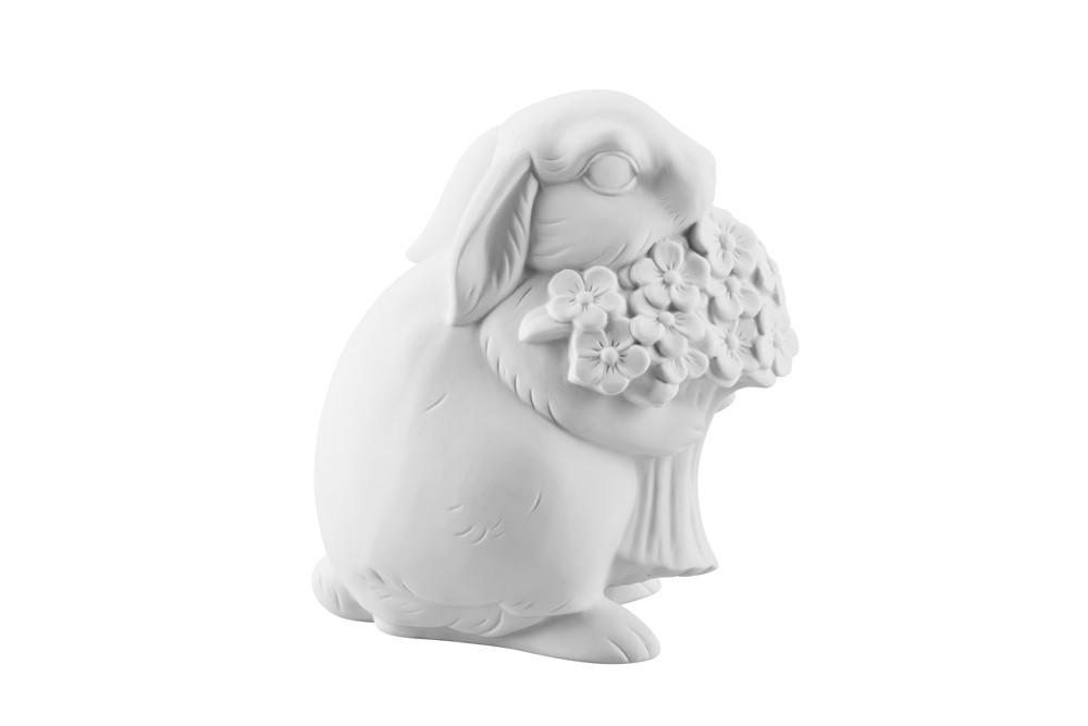 RS Rabbit Collection Králík porcelánový s květinou 14 cm (EOL)