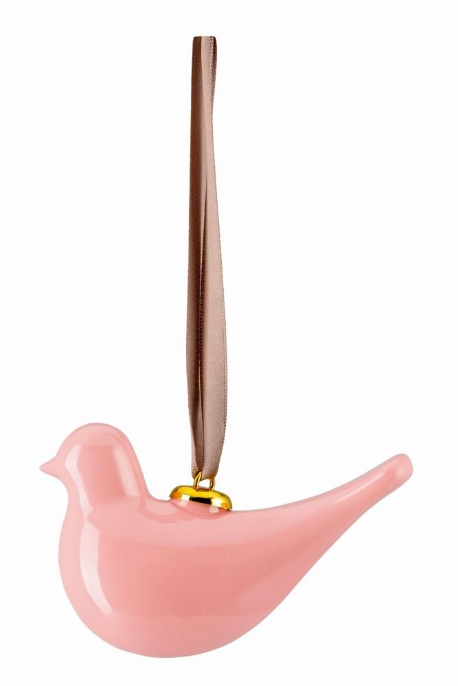 Springtime závěsná dekorace ptáček Pink