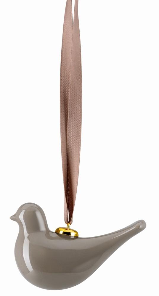 RS Springtime Taupe Dekorace ptáček závěsný 9,5x6 cm (EOL)