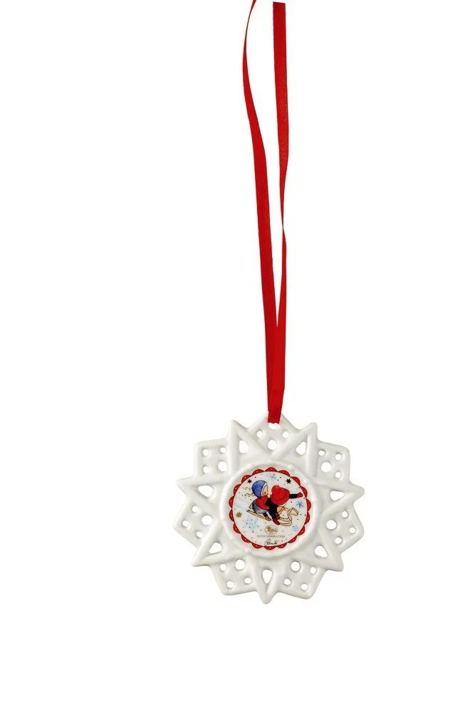 Hutschenreuther porcelánová hvězda „sáňky“, 7,5 cm