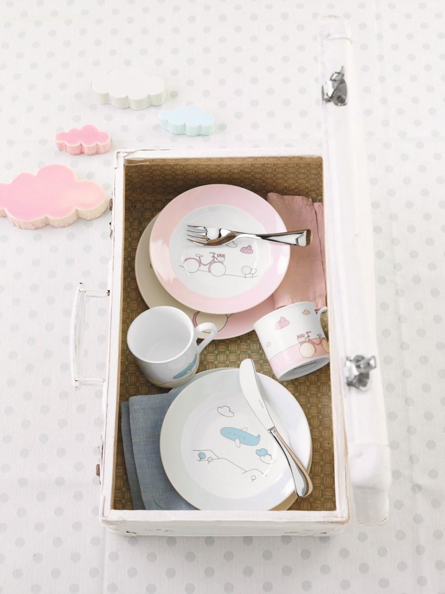 Blue Plane sada dětského porcelánu, 3 ks