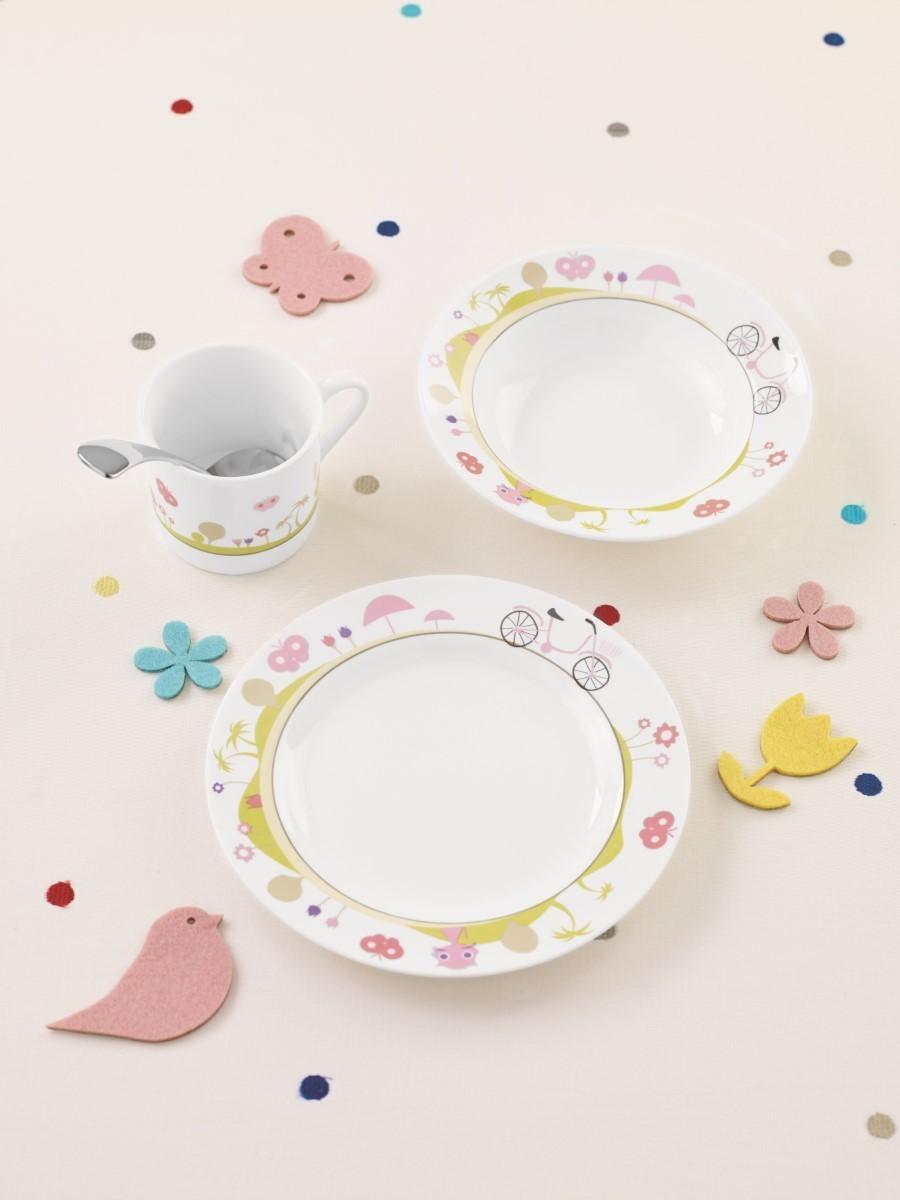 Sambonet Baby Set 3 Pcs Jenny The Bike Baby Porcelain 