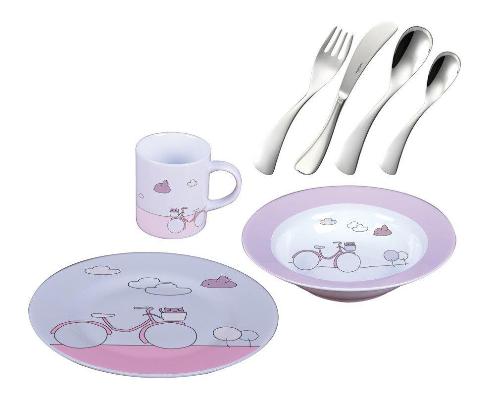 Sambonet Baby Set 7 Pcs Bike With Flatware Baby Porcelain  (EOL)