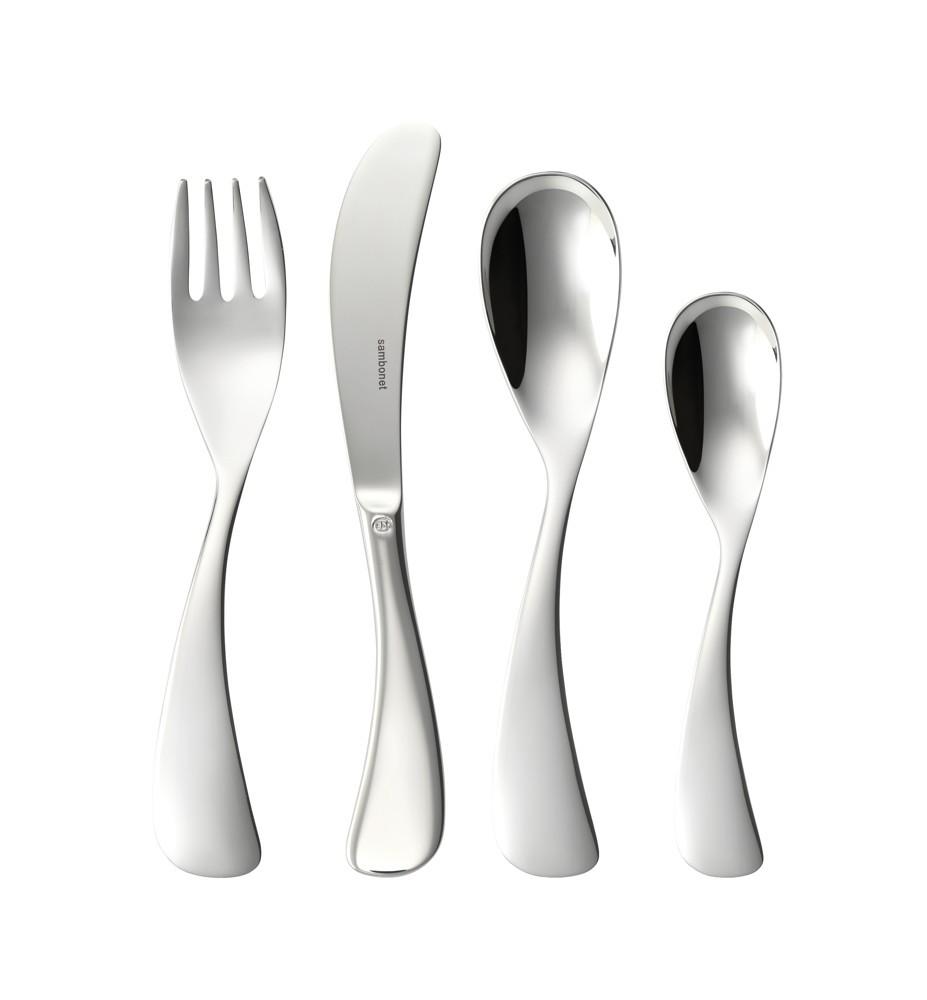 Sambonet Baby Set 7 Pcs Bike With Flatware Baby Porcelain  (EOL)