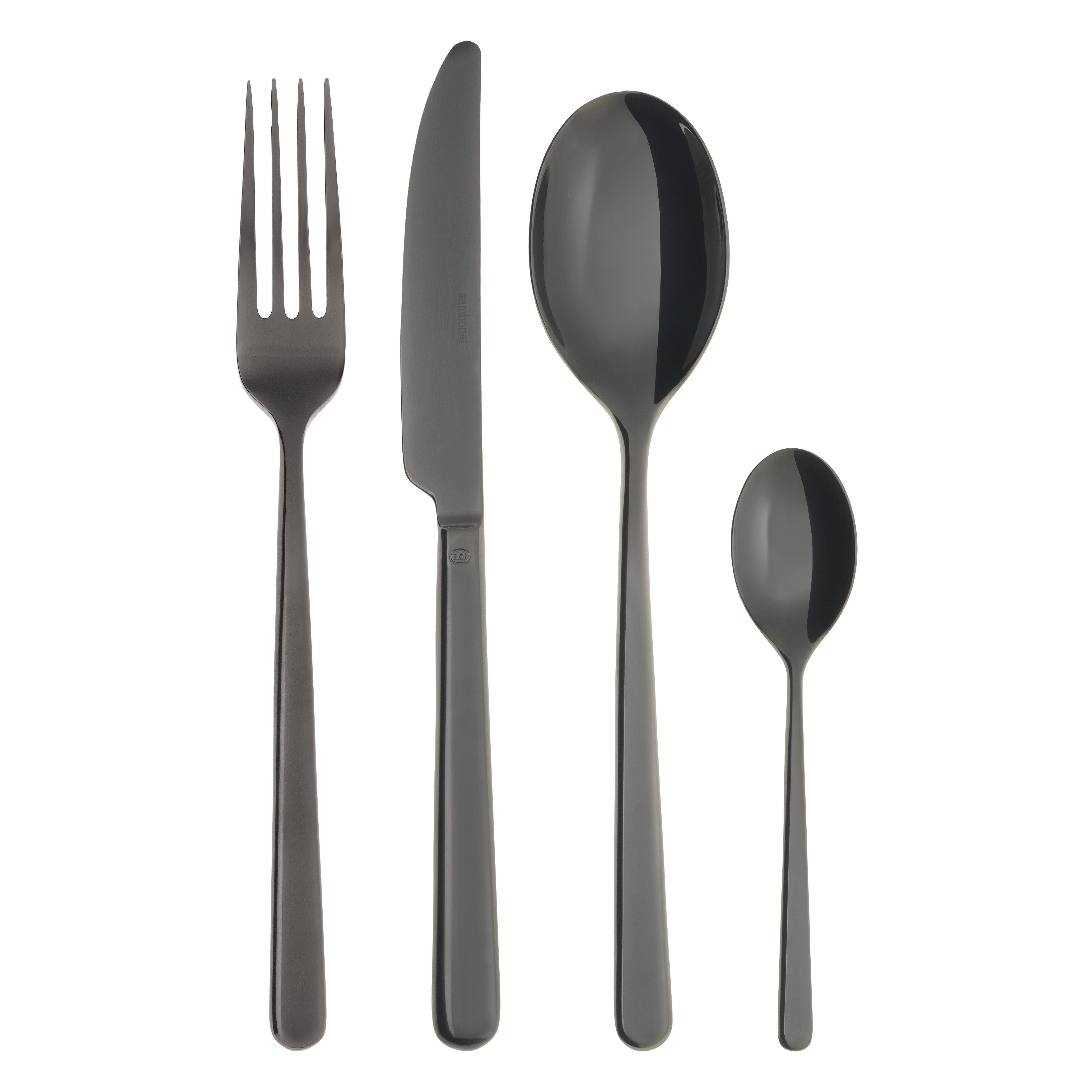Sambonet Linear Black Set příborů 24 ks