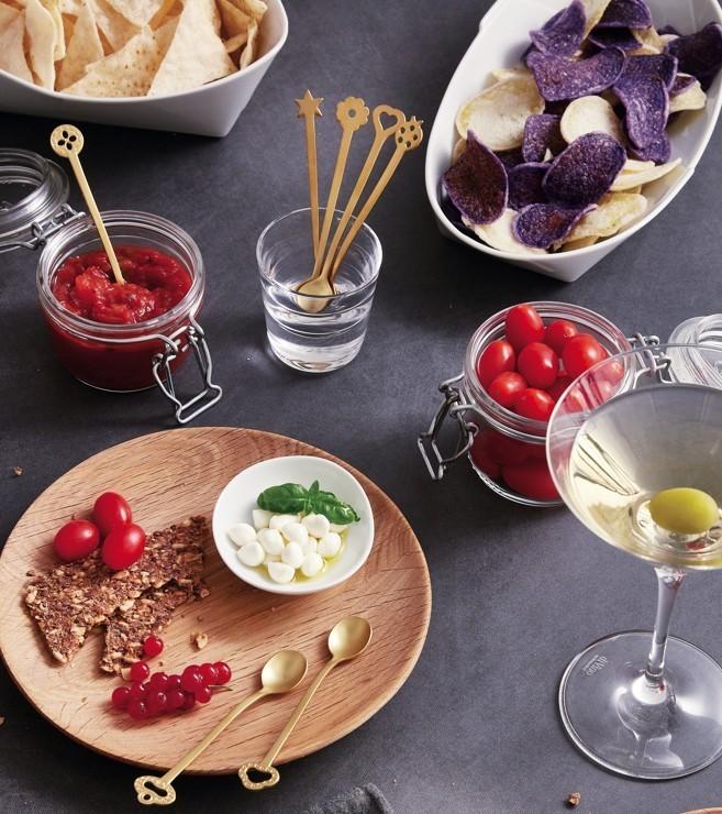 Sambonet Oriental Living párty lžičky 6 ks Antique Champagne