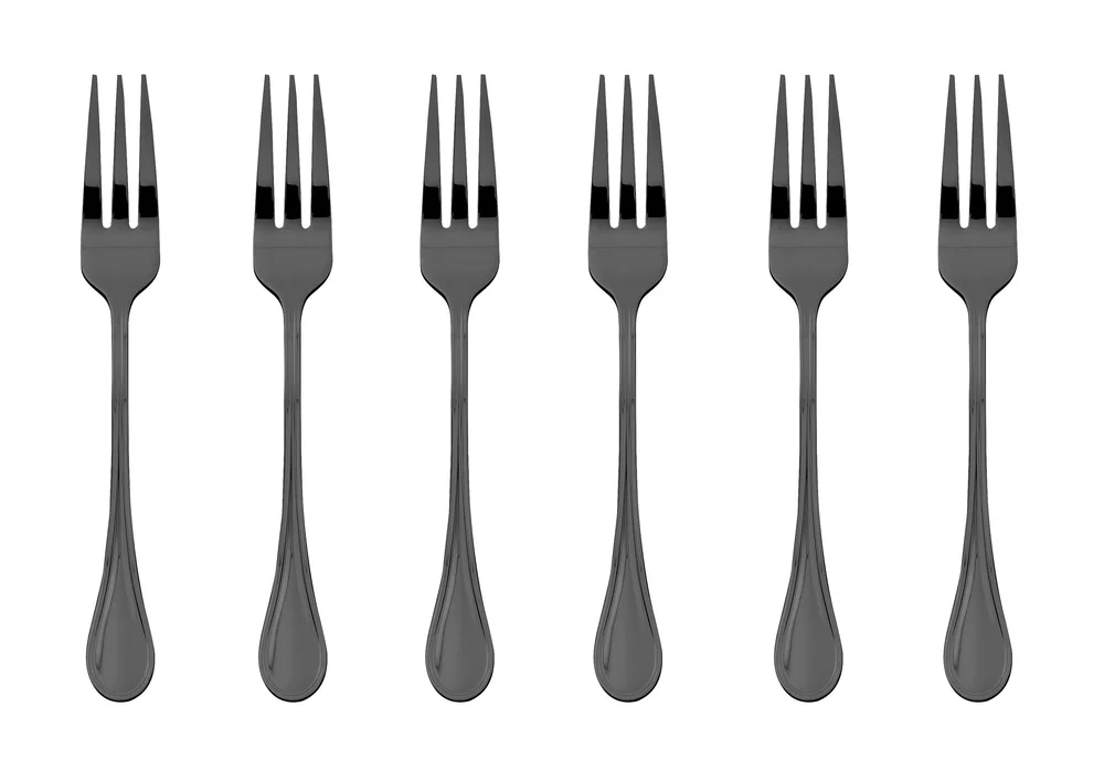 Dezertní vidličky Rock PVD Black, 6 ks