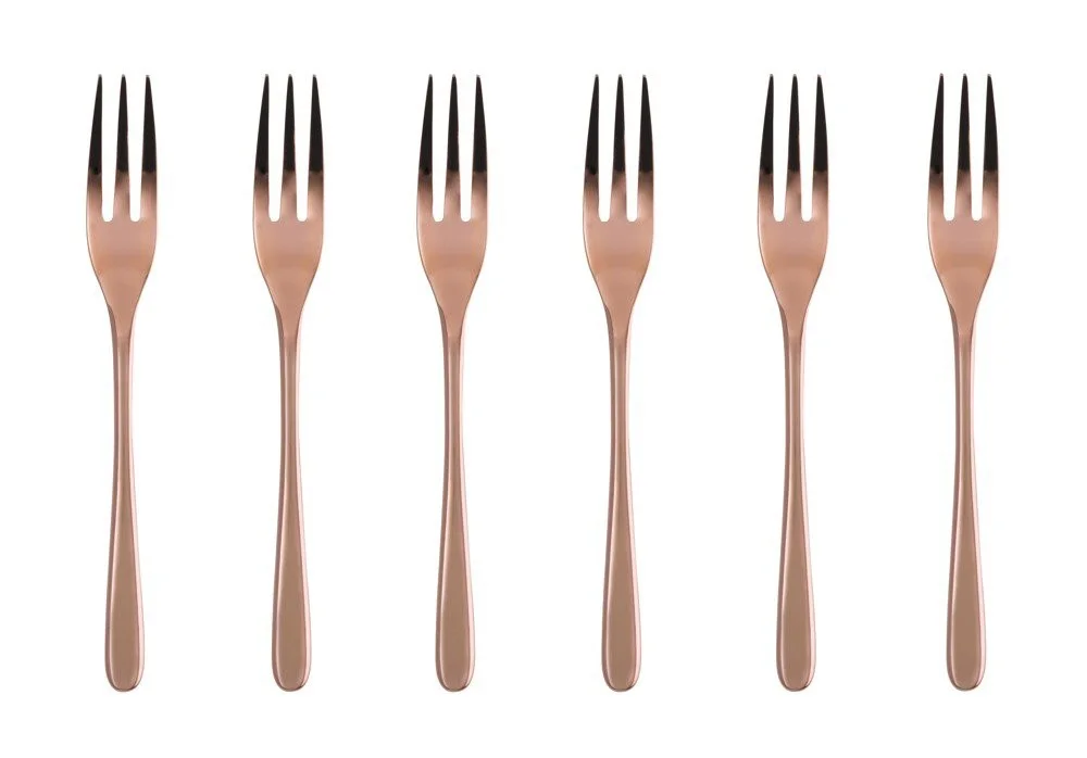 PVD Taste dezertní vidličky barvy bronzu, 6 ks