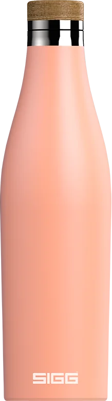 Dvoustěnná nerezová láhev na vodu Meridian, růžová, 0,5 l