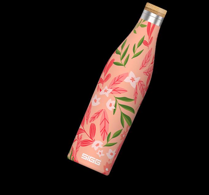 Dvoustěnná nerezová láhev na vodu Meridian Sumatra Flowers, 0,5 l