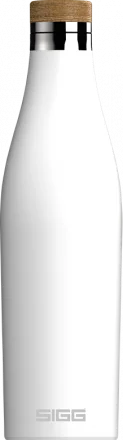 Dvoustěnná nerezová láhev na vodu Meridian, bílá, 0,5 l