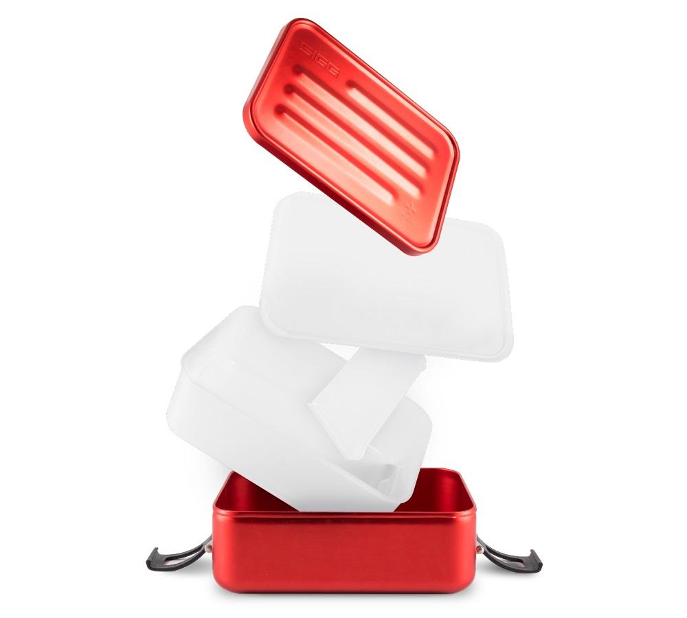 Svačinový box, velikost L, zelená