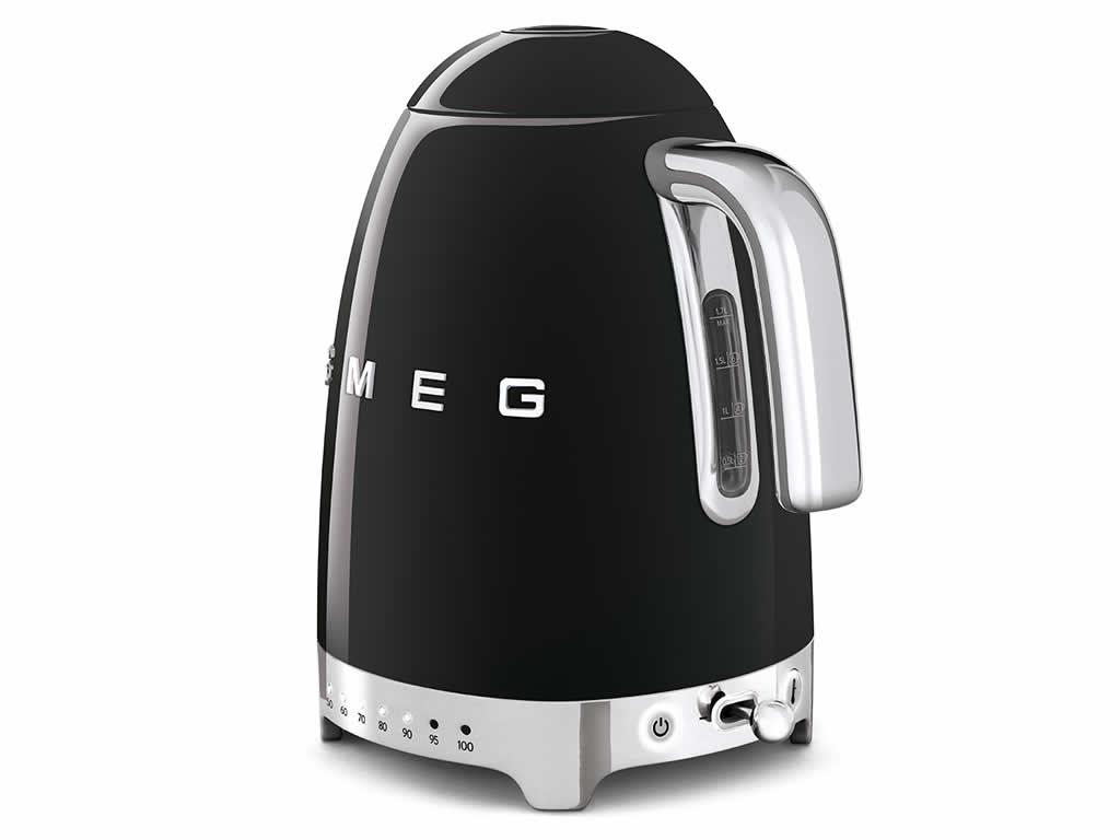 Rychlovarná konvice 50´s Retro Style, s regulací teploty, 1,7 l černá