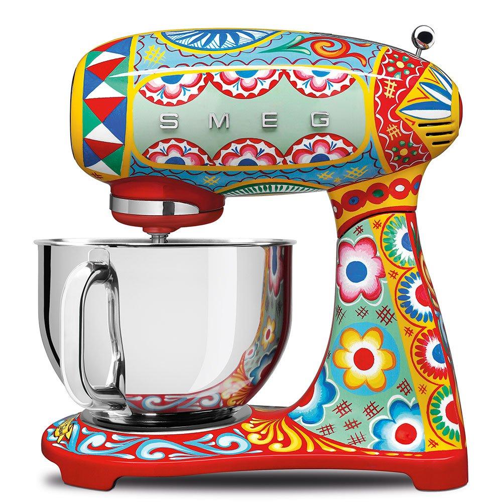 SMEG Dolce&Gabbana kuchyňský robot s nerezovou miskou 4,8 l s potiskem 