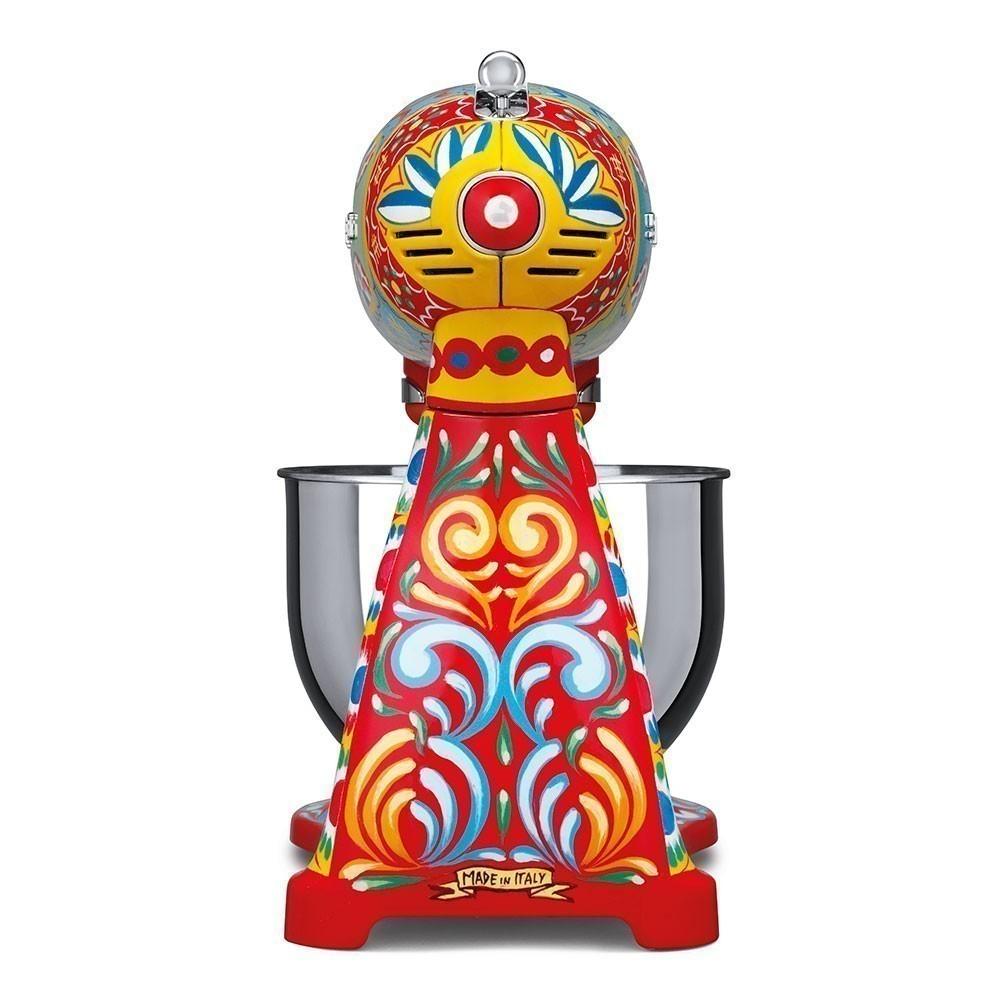 SMEG Dolce&Gabbana kuchyňský robot s nerezovou miskou 4,8 l s potiskem 
