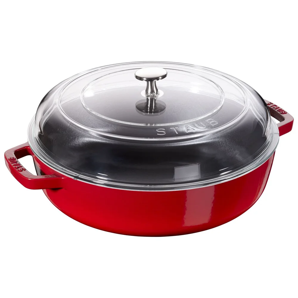 Litinový kastrol se skleněnou poklicí Braiser, 28 cm
