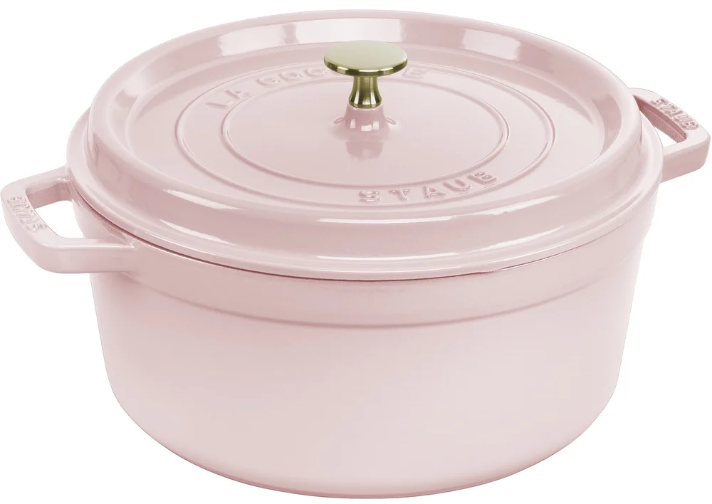Litinový hrnec s poklicí Cocotte, 24 cm / 3,8 l, růžová