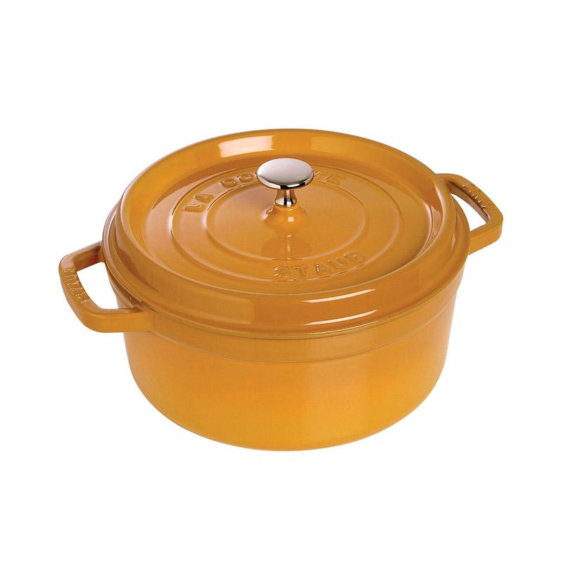 Litinový hrnec s poklicí Cocotte, Ø 26 cm / 5,2 l, citronová