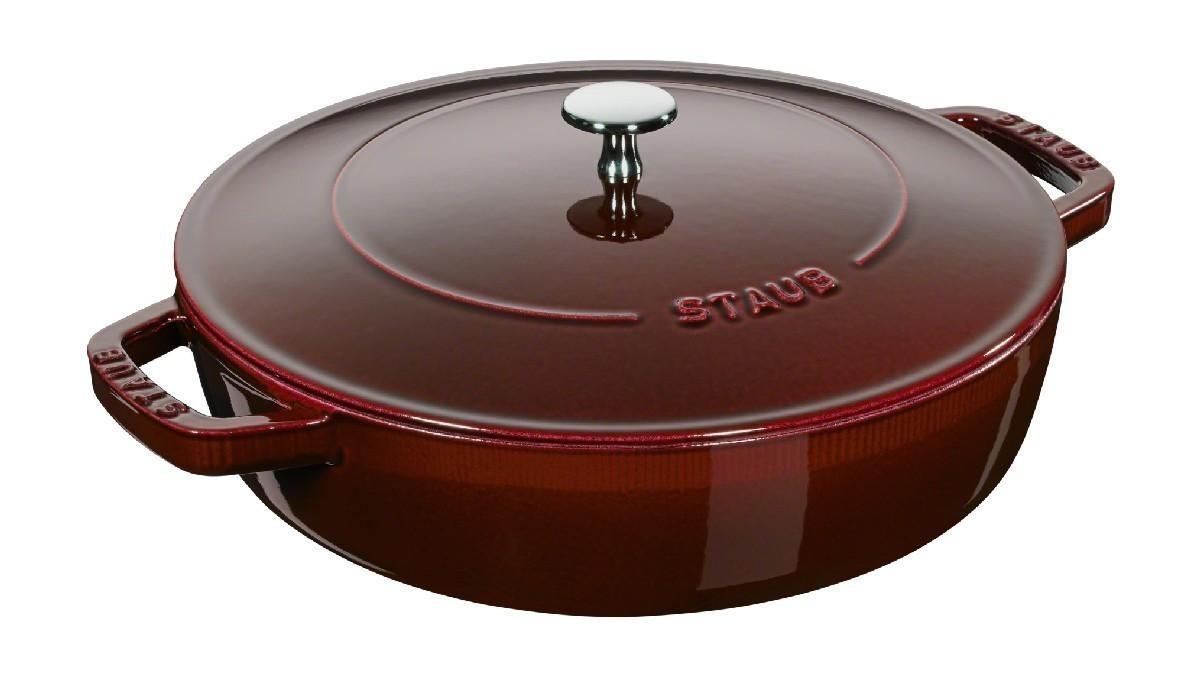 Litinový kastrol s poklicí Chistera, bazalková, 24 cm