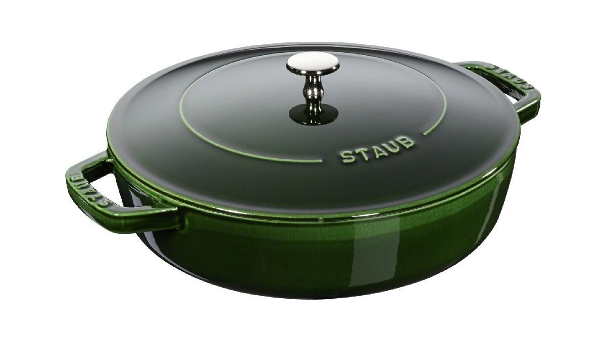 Litinový kastrol s poklicí Chistera, višňová, 28 cm