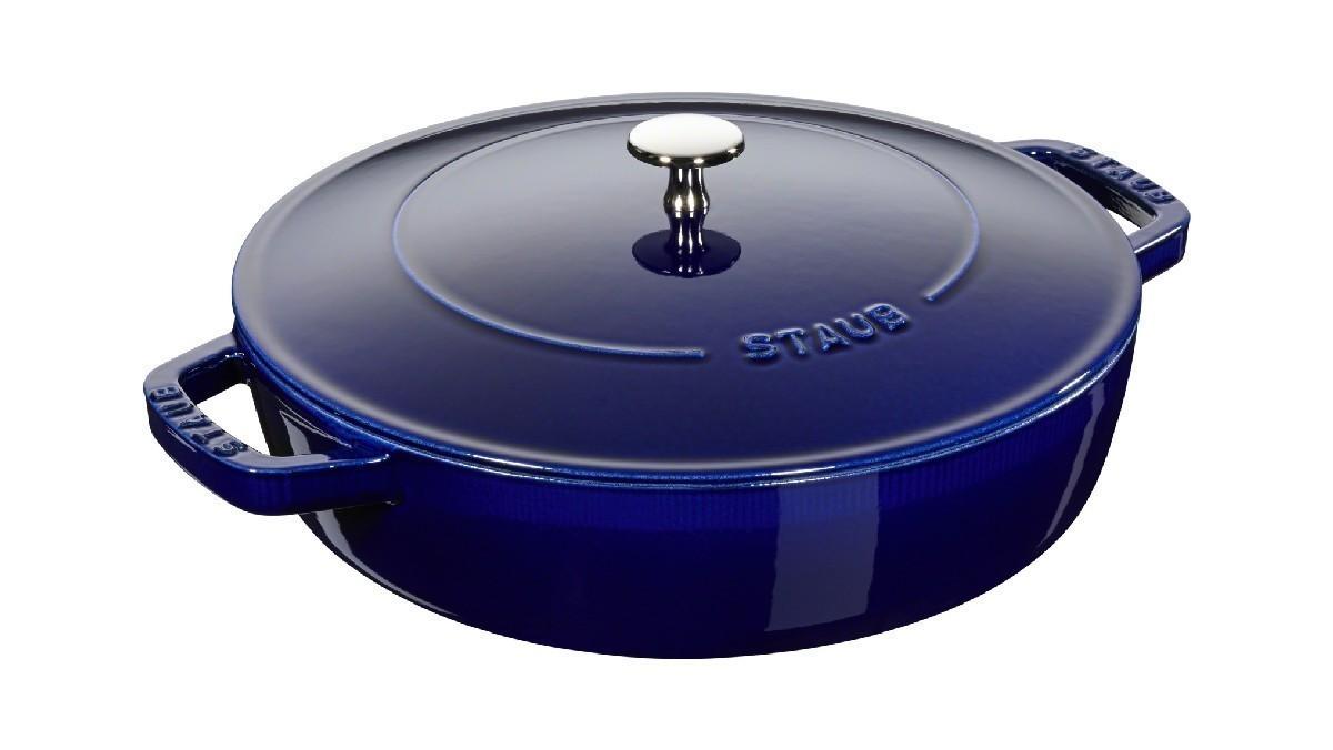 Litinový kastrol s poklicí Chistera, višňová, 28 cm