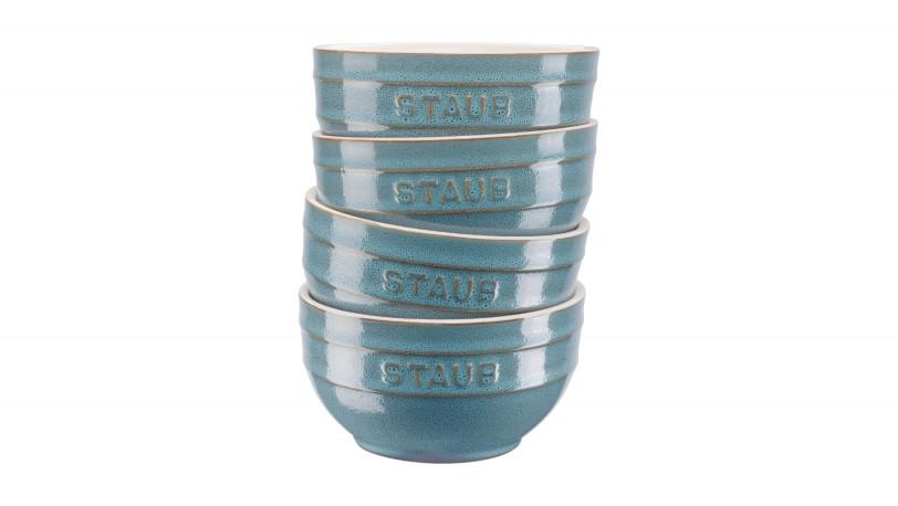 Sada 4 keramických misek, Ø 12 cm, višeň