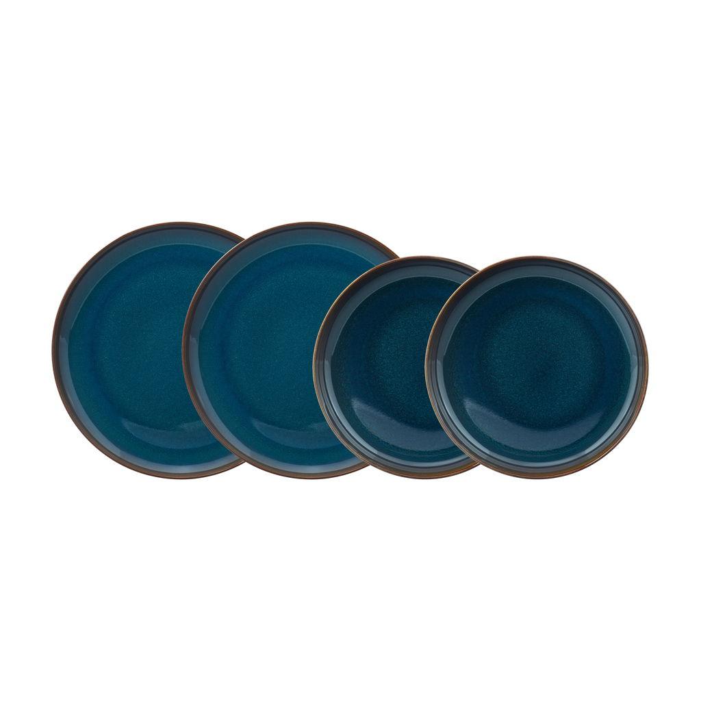 Jídelní sada talířů Crafted Denim, 4 ks