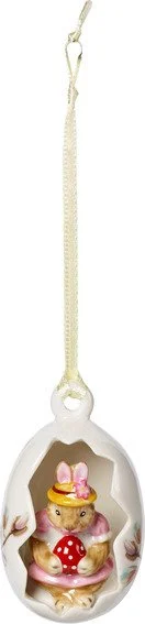 Bunny Tales velikonoční závěsná dekorace, zaječice Anna ve vajíčku
