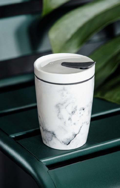 Coffee To Go hrnek na cesty, 0,29 l, mramorovaný