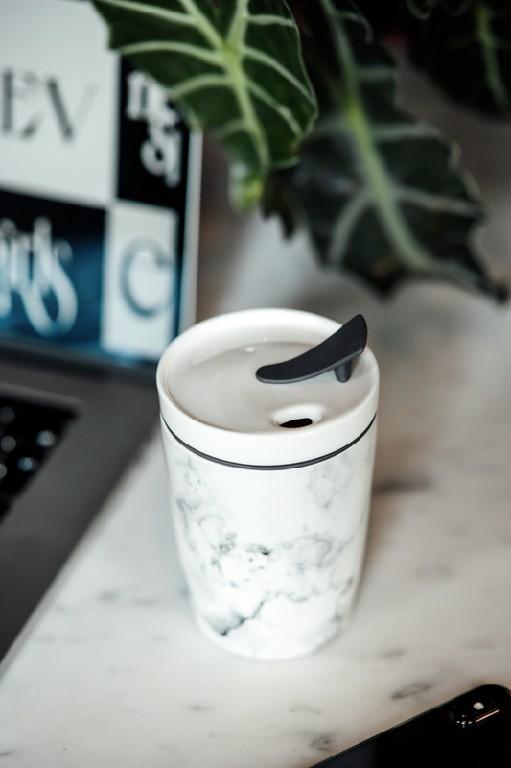 Coffee To Go hrnek na cesty, 0,29 l, mramorovaný