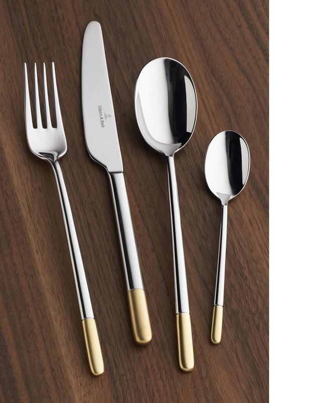 V&B Ella teilvergoldet Jídelní vidlička