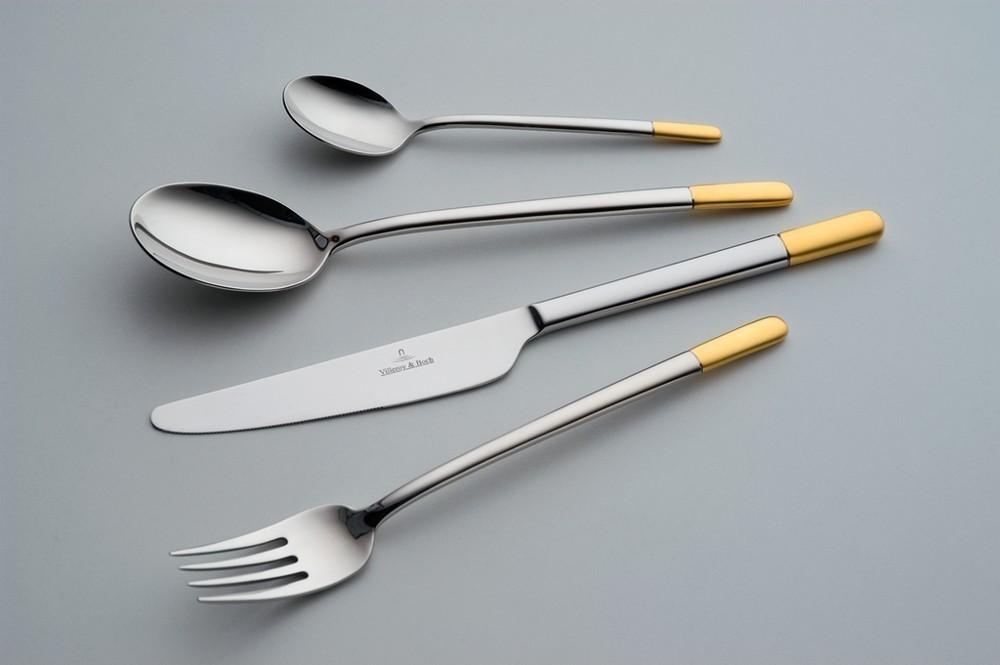 V&B Ella teilvergoldet Servírovací vidlička