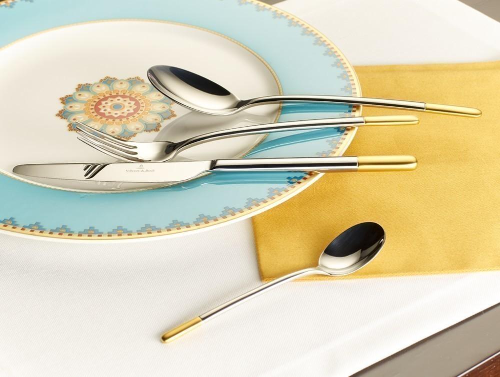 V&B Ella teilvergoldet Servírovací/salátová vidlička