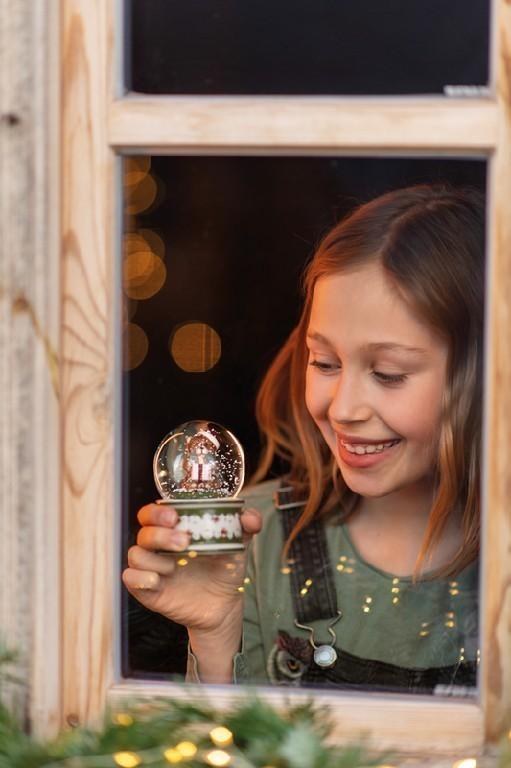 Christmas Toys sněžítko s medvídkem, 9 cm