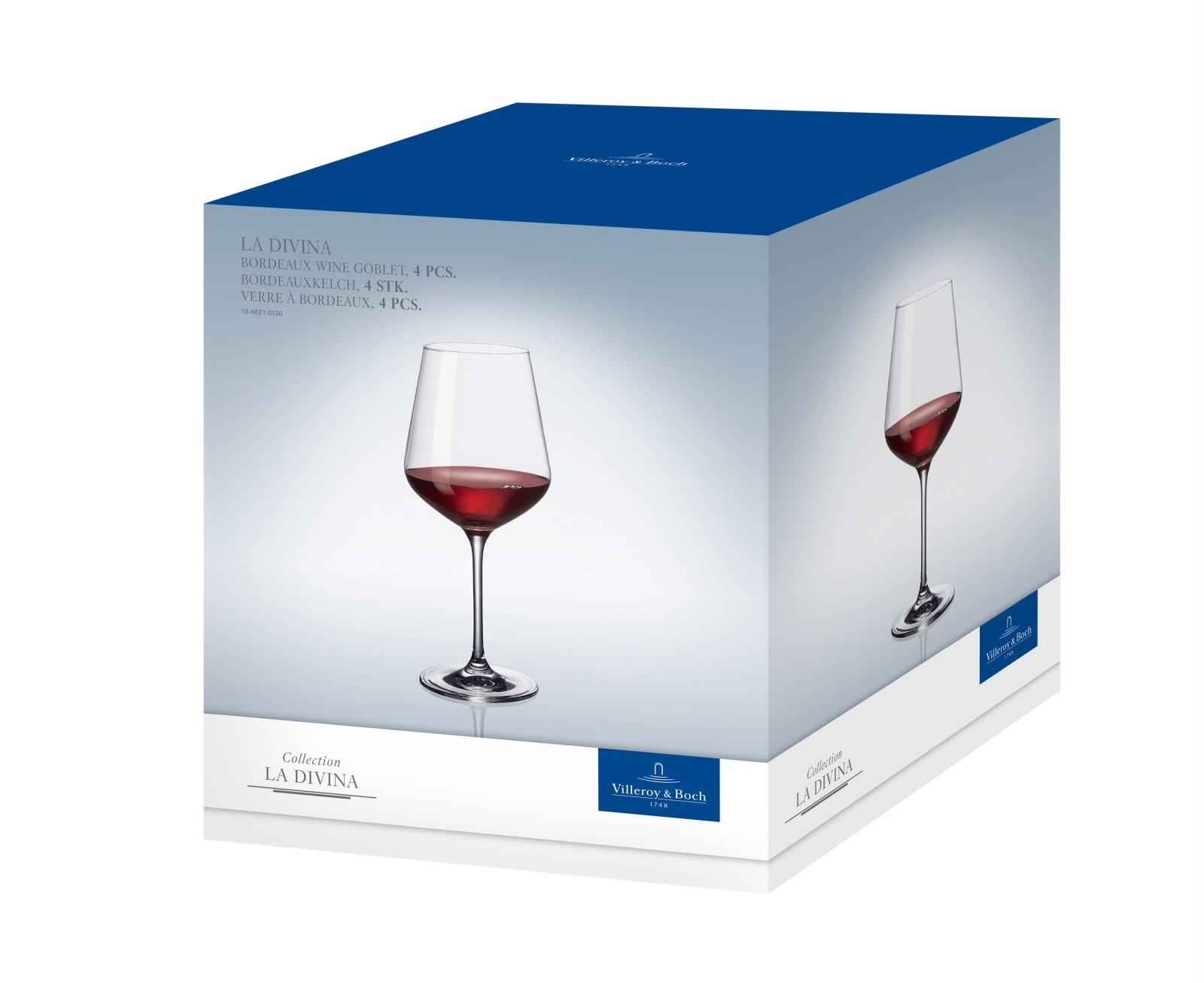 V&B LaDivina Sklenice na Bordeaux, set 4ks